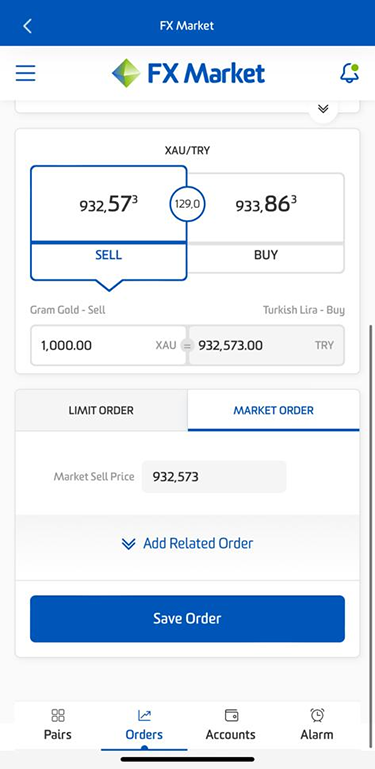 FX Market Add Order