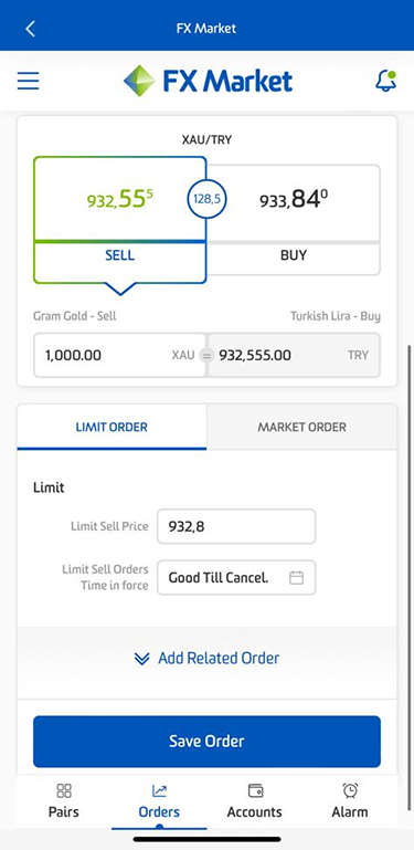 FX Market Add Order