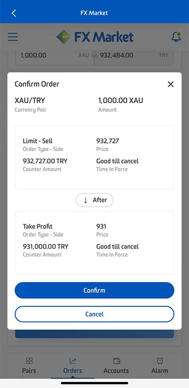 FX Market Add Order
